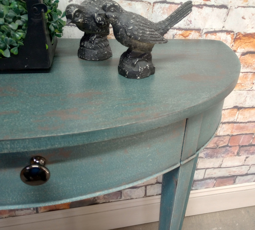 Paul Vintage Half Round Side Table Walnut Street Marketplace