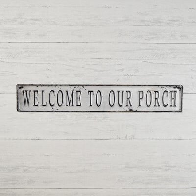 HD Welcome Porch Tin Sign