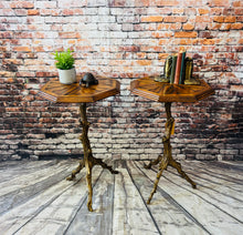 Lisa S/2 Wood Octagon Side Tables