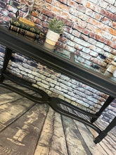 Lisa Oak Glass Top Sofa Table