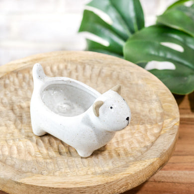 HD 2 TONE CERAMIC DOG PLANTER HXDC-076