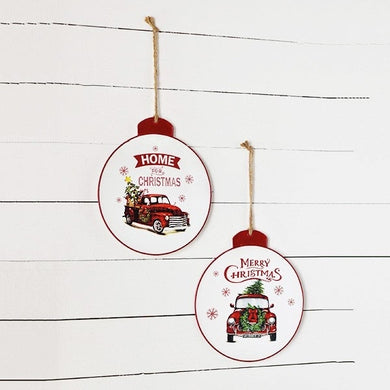 HD CHRISTMAS ORNAMENT WALL SIGN 2 ASST  HX1914012