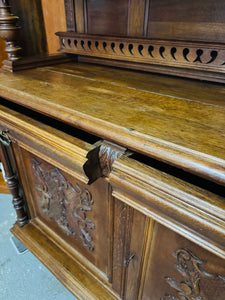 Lisa Wihelminian Style Oak Buffet Circa 1880