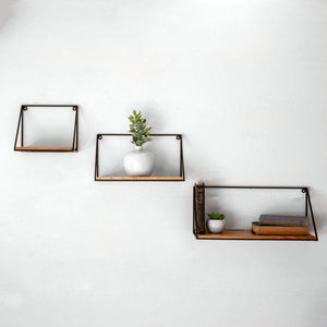 S/3 WOOD WALL SHELVES PDHI01