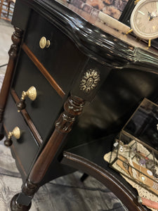 Lisa Antique Dressing Table/Vanity with Bench