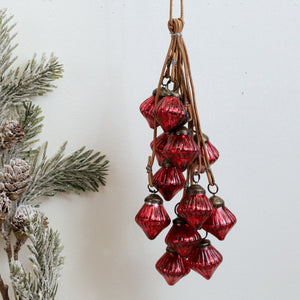 HD 10 PC RED ORNAMENT BUNCH  PDGD23-003