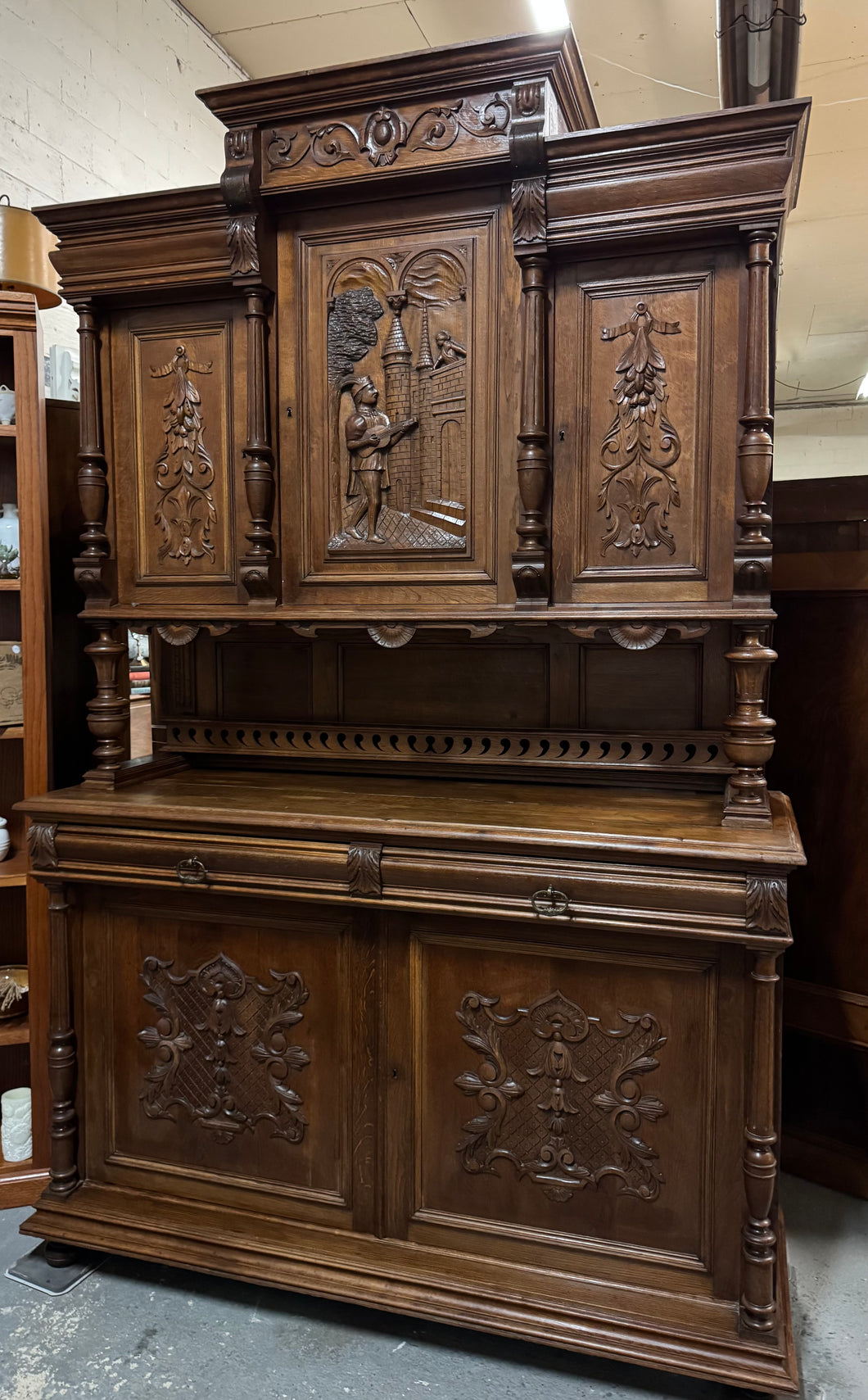 Lisa Wihelminian Style Oak Buffet Circa 1880