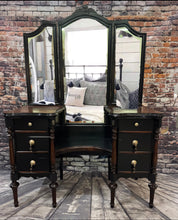 Lisa Antique Dressing Table/Vanity with Bench