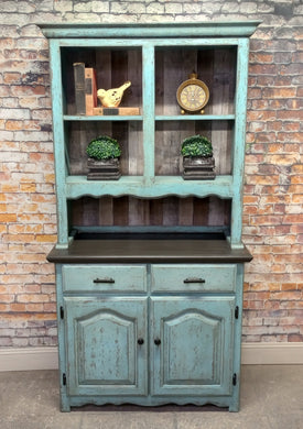 Paul Vintage Cottage Style Cabinet with Hutch