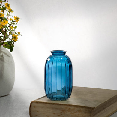 HD 4.72″ BLUE GLASS VASE PDZH031
