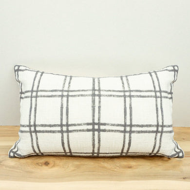 HD 12 X 24 GREY CRISS CROSS PILLOW PDINAB-75