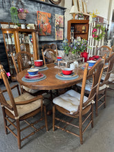 Lisa Amish Made Solid Oak table with 8 Chairs