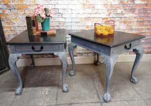 Paul Vintage Henredon Brand Chippendale End Tables
