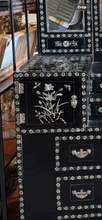 Lisa Vintage 1970 Korean Mother of Pearl Inlay/Black Lacquered Dresser