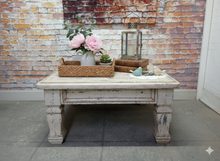 Paul Vintage Cottage style Square Coffee Table