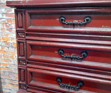 Paul Vintage Style Red Chest of Drawers