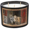 HD Snowy Farm Family Candle 110869.