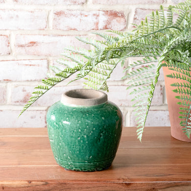 6”SM JADE GLOSS VASE PDCL021