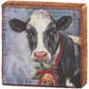 HD Festive Cow Block SIGN 118357
