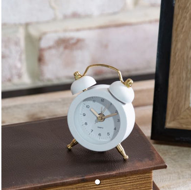 HD White Mini 2 Bell Alarm Clock