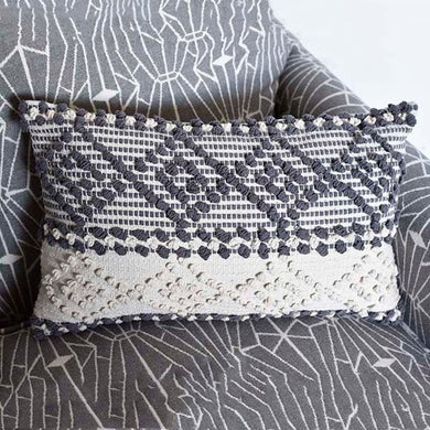 HD 12 X 20 NAT/GREY DIAMOND PILLOW PDNC-032