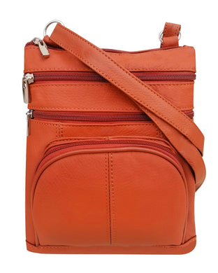 HD ORANGE Leather Crossbody Purse RM004L ORG
