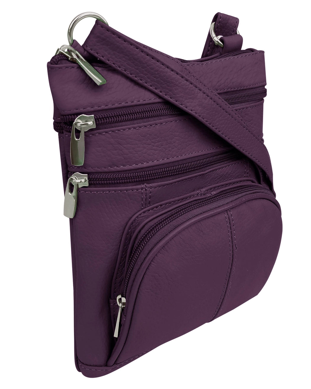 HD Purple  Leather Crossbody Purse RM004L PP