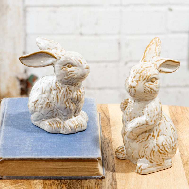 HD S/2 WHITE BUNNIES PDXL02 – Walnut Street Marketplace