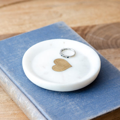 HD 4″ WHITE MARBLE HEART DISH PDALL13