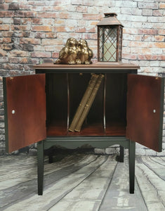 Leanne Mahogany Record Cabinet