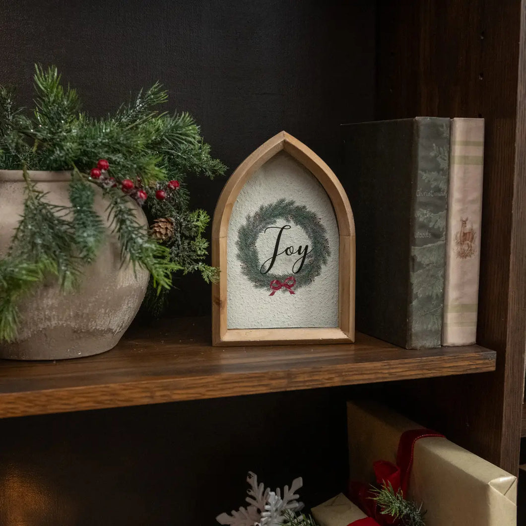 HD Joy Print in Pointed Arch  Frame FB237269