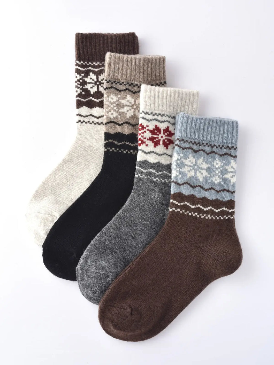 HD BROWN SNOWFLAKE SOCKS HSY504 BROWN