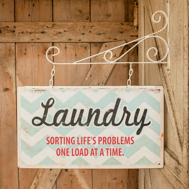 HD LAUNDRY SORTING LIFE'S PROBLEMS BRACKET SIGN E193231