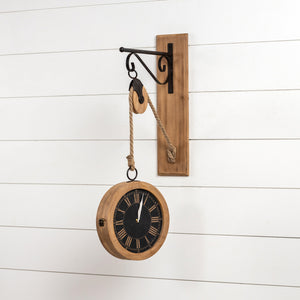 HD WALL MOUNTED PULLEY W/ HANGING CLOCK E217306