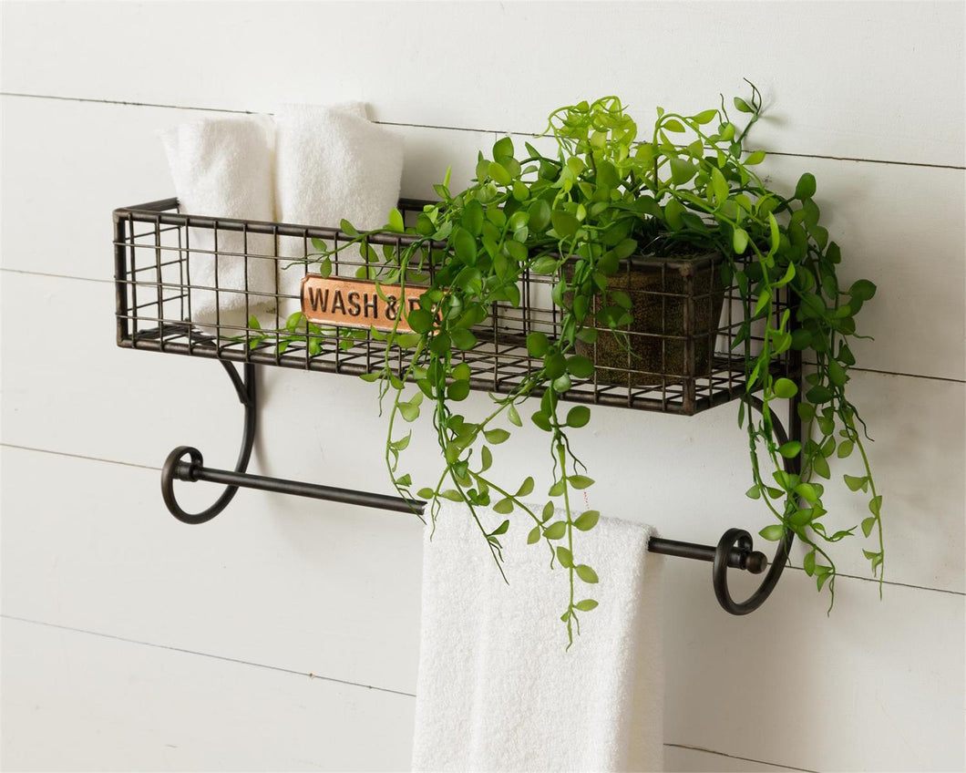 WASH AND DRY SHELF WITH TOWEL RACK 8T2071