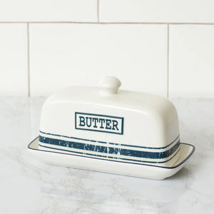 Butter Dish - Blue Stripe 8PT1383