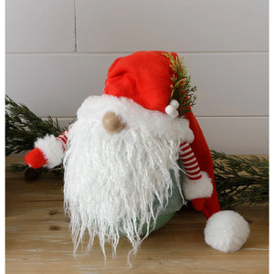 Santa Gnome Tumbler, Green Body And Red Hat 7D5283