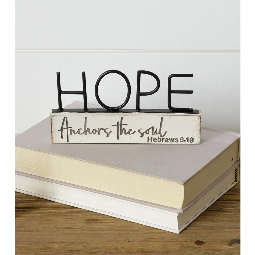 Table Sign - Hope Anchors The Soul 8RS980