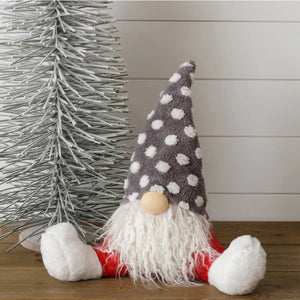 HD Sitting Gnome - Red Pants, Gray Dot Hat 7D5142