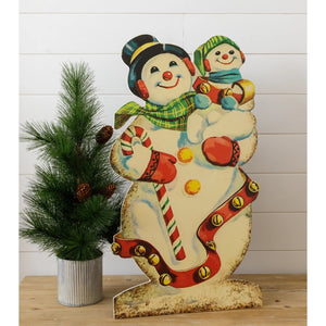 Vintage Snowman Standing Wood Cutout 7W3441