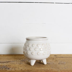 6" DOT PLANTER CERAMIC