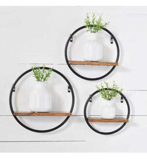 HD S/3 ROUND WALL SHELVES  PDMRW-8012