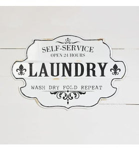 Tin Laundry Sign HX14124