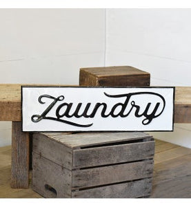 29” Tin Laundry Sign HX351057