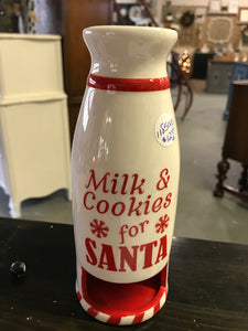 Milk Jug w/Cookie Slot For Santa.