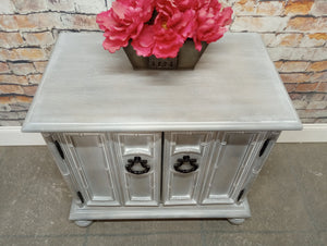Paul Vintage Nightstand With Bamboo Detail