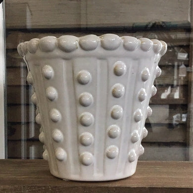 HD WHITE DOT PATTERN PLANTER PDVE25