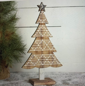 20" WOOD CHRISTMAS TREE  HX2014026