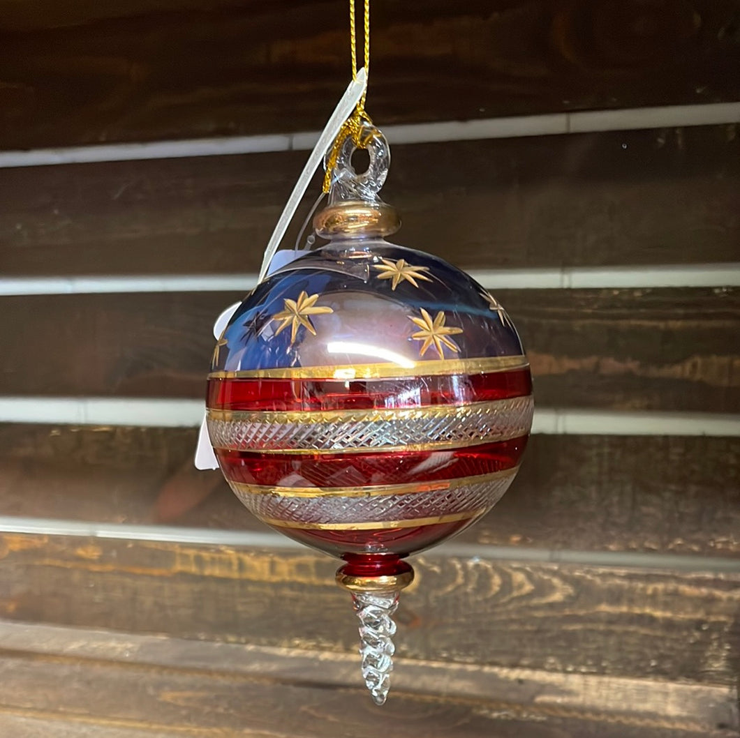 Bronner’s Etched Glass Finial Ornament