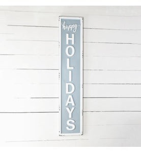Holiday Tin Porch Sign